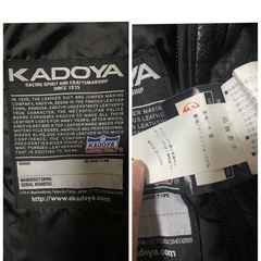 【Y00005】KADOYA（カドヤ）レザーシングルライダースジャケット　Mの画像