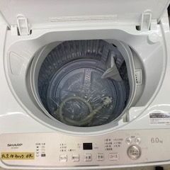 ID:699311　全自動洗濯機６ｋ　シャープ　２０２４年製の画像