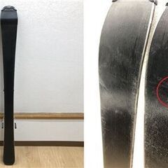 ss7995　ハート ジュニアスキー 2点セット 117cm ブラック ケース付き HERT QUEST STD スキー板 ビンディング カービングスキー 子供用 スキー板 金具付き ジュニア用スキー 中古の画像