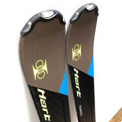 ss7995　ハート ジュニアスキー 2点セット 117cm ブラック ケース付き HERT QUEST STD スキー板 ビンディング カービングスキー 子供用 スキー板 金具付き ジュニア用スキー 中古の画像