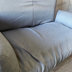 2人掛け リクライニングソファ グレー 北欧家具 ナチュラルテイスト シンプルの画像