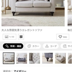  近隣配達可　
2人掛けソファ クッション付き  LOWYAの画像