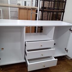 ★リユースのサカイ水戸店★  TV台 ホワイト H70×D39.6×W120 クリーニング済み MT6018の画像