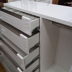 ★リユースのサカイ水戸店★  チェスト ホワイト H115.7×D45.5×W120.5 クリーニング済み MT6019の画像