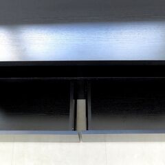 北海道 千歳市/恵庭市 近郊配送 テレビ台 テレビボード ブラック 引き出し付き 店頭でのお受渡し大歓迎の画像