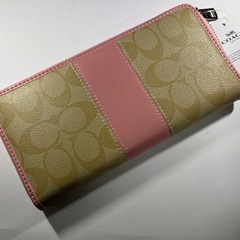 【新品未使用】COACH コーチ F52859 ピンク シグネチャーの画像
