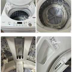 R487 ☀️ SHARP 洗濯機（洗濯4.5㎏) 21年製 ES-GE4E ⭐ 動作確認済 ⭐ クリーニング済の画像