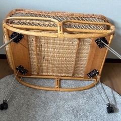 籐　ゆりかご　ベビーベッドの画像