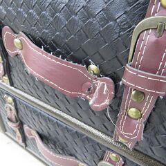 北海道 千歳市/恵庭市 近郊配送 ヴィンテージ調 収納付きベンチ 収納家具 店頭でのお受渡し大歓迎の画像