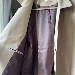 Oclin 千鳥格（ちどりご）ダブルスタイル トレンチコート／撥水・防寒・オーバーシルエットコートの画像