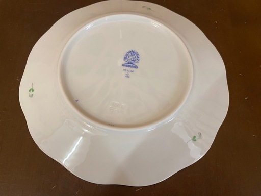 【愛品館 江戸川店】ヘレンド アポニーグリーン ペアデザート皿 ID:102-028639-007