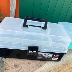 ツールボックス 工具箱 道具入れ　黒売り切れ　アイリス　釣具ケースなどにも！ の画像