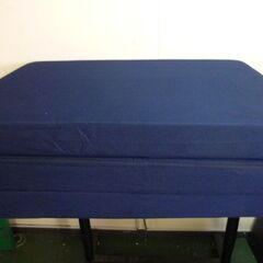 未使用/新品　開封品　 マットレス シングル 厚10cm　高反発　密度25D 硬さ190N 三つ折り 敷布団 洗える　メッシュ　ネイビーの画像