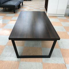 【ジャングルジャングル石川金沢店】  ローテーブル 木目調/ブラック W120×D60×H35 クリーニング済み												の画像