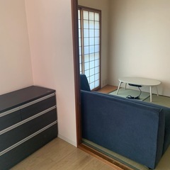 实木製の収納チェスト2点セットの画像