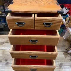 昭和レトロ 小物入れ 引出 焼杉 アンティーク家具 の画像