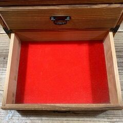 昭和レトロ 小物入れ 引出 焼杉 アンティーク家具 の画像