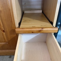 木製　キッチンカウンター　　キャスター付き　カントリーの画像