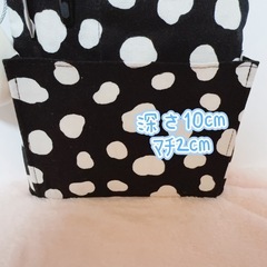 ナースポケット オーガナイザー 作業ポーチ ダルメシアン 黒×ねいネイビーの画像