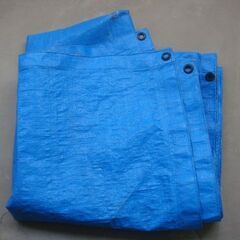 ハトメが丈夫なブルーシート1.8×3.6Mブルーシート（使い古し）の画像