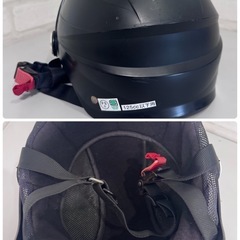 中古品傷あり 125cc以下用ヘルメット シールド付き メーカー不明の画像