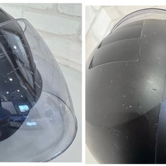 中古品傷あり 125cc以下用ヘルメット シールド付き メーカー不明の画像