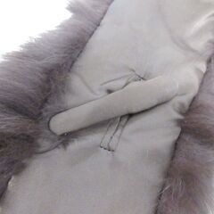 ( M-1006 )STRAWBERRY-FIELDS ストロベリーフィールズ スヌード ファー マフラー ストール フォックス ブラウン 中古の画像