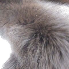 ( M-1006 )STRAWBERRY-FIELDS ストロベリーフィールズ スヌード ファー マフラー ストール フォックス ブラウン 中古の画像