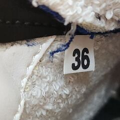 URBAN SUN スニーカー 36 ネイビー ベロア調 迷彩替え紐付きの画像