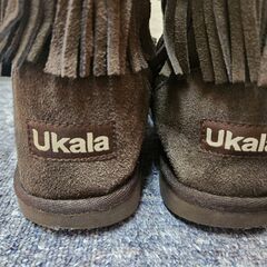 UKAIa フリンジブーツ UK4 ブラウン ボア付きの画像