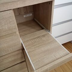 ★リユースのサカイつくば店★TK7064  食器棚 ナチュラル H183×D41×W90 クリーニング済みの画像