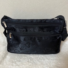 レディース ショルダーバッグ 軽量 大容量 黒 ブラックの画像