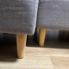 2人掛けソファ　オットマンセットの画像