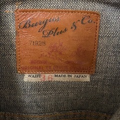 【Y00006】BURGUS PLUS（バーガスプラス）1stタイプデニムジャケット　Gジャン　36(S)
の画像