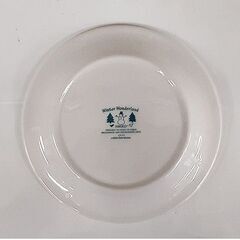 札幌【ニッコー陶器 ウィンターワンダーランド クリスマス】直径17cm スケート遊び プレート 皿 食器 NIKKO 北20条店の画像