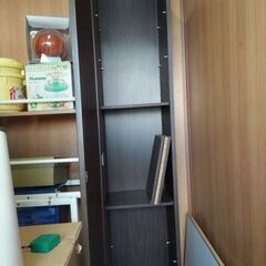 全身鏡付き本棚の画像