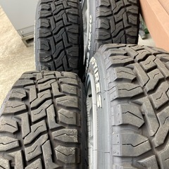 美品！オフ系カスタムに　165 60 R15 77Q タイヤ　ホイール　4本セット　WR110-SIL ワタナベ風　バリ山　オープンカントリー　オプカン　軽自動車　コンパクトカー等の画像