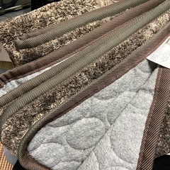 冬用 丸洗いできるラグマット130x185cm（ブラウン）の画像