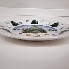 札幌【ニッコー陶器 ウィンターワンダーランド クリスマス】直径17cm クリスマスツリー プレート 皿 食器 NIKKO 北20条店の画像