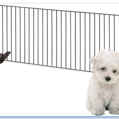 アイリスオーヤマ ペットフェンス ペットゲート P-SPF-94 ブラウン/幅90cm(ロータイプ) 幅90×高さ40cm  の画像