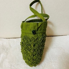 特別価格◎ レディース 手提げバッグ グリーン 緑 手作りバッグの画像