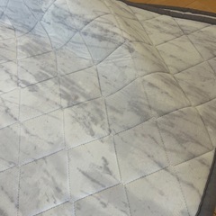 ニトリ　大きいラグ　大理石柄の画像