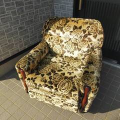 アンティーク　一人掛けソファー　オットマン　レトロ　昭和の画像