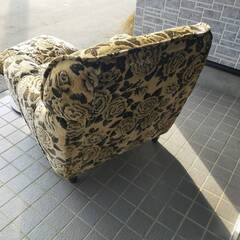 アンティーク　一人掛けソファー　オットマン　レトロ　昭和の画像
