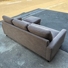 ソファ ３人掛け オットマンの画像