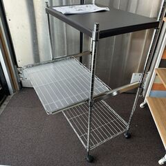 店頭引き渡し 中古 ニトリ レンジ台 KC6040-4 キャスター付き 収納 キッチンラックの画像