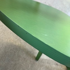 A2510-415 IKEA KYRRE スツール 3本脚 曲げ脚 三角形 グリーン キズ汚れ有りの画像