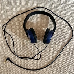 SONY 有線ヘッドホン 折り畳み 伸縮 紺×青 メタリックブルーの画像