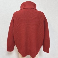 グローバルワーク　タートルネックニットセーター　赤　【Ｍ】　ゆったりシルエット の画像