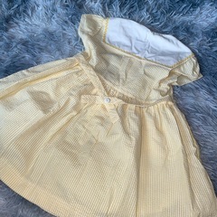 女の子ワンピース黄色110の画像